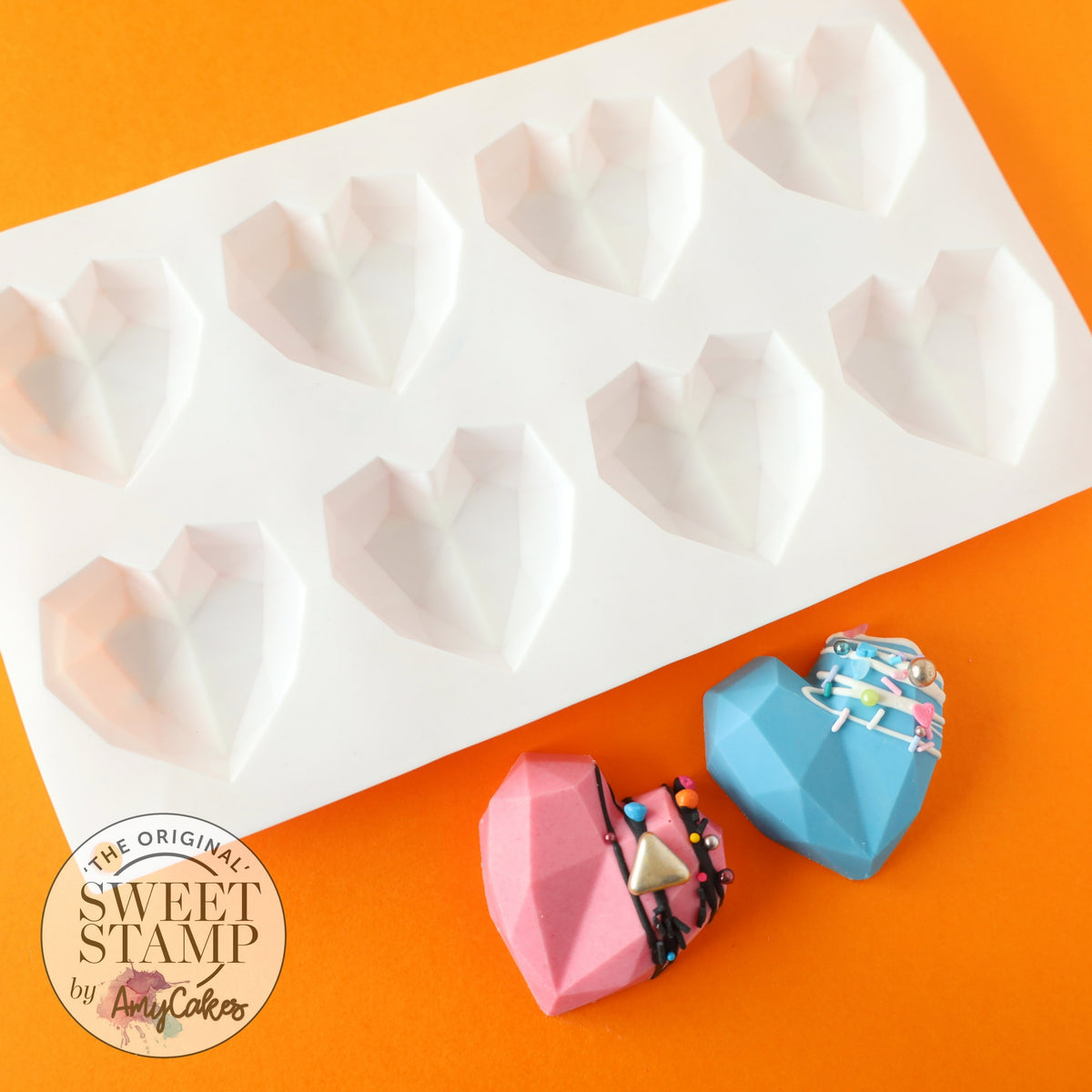 Geometric Heart Mold for Cakes  Geo Heart Silicone Cake Mold for  Valentine's Day - Sweets & Treats™