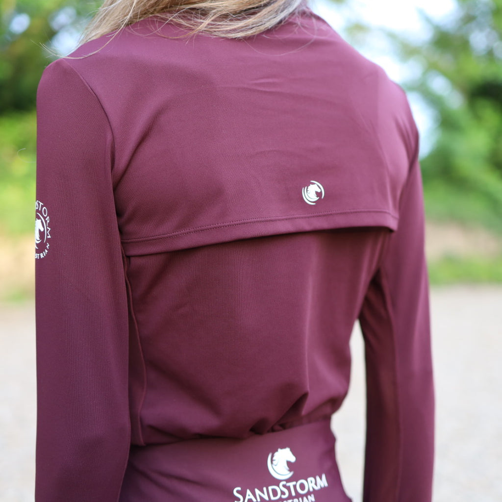 Sandstorm Equestrian - Performance Sport Base Layer - Burgundy