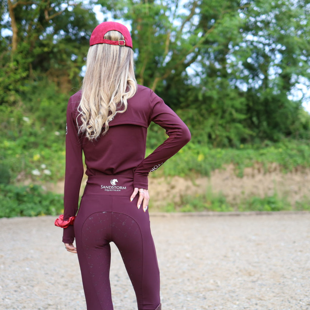 Sandstorm Equestrian - Performance Sport Base Layer - Burgundy